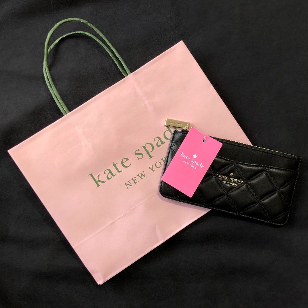 Kate Spade Quilted Leather Wallet Cardholder ‘Natalia’ NWT